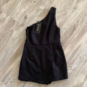 Black snake print romper